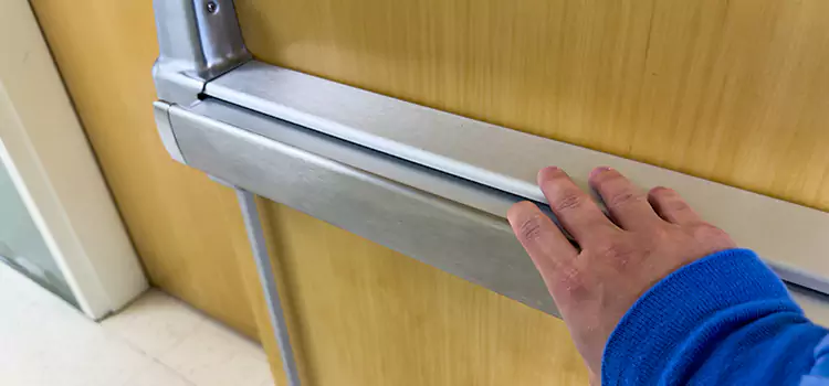 Installing a Push Bar on a Door Logan